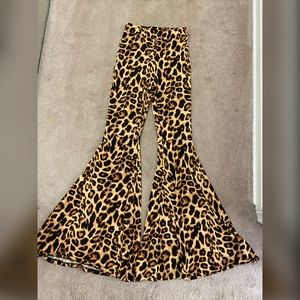 Cheetah high waisted bell bottoms